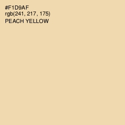#F1D9AF - Peach Yellow Color Image